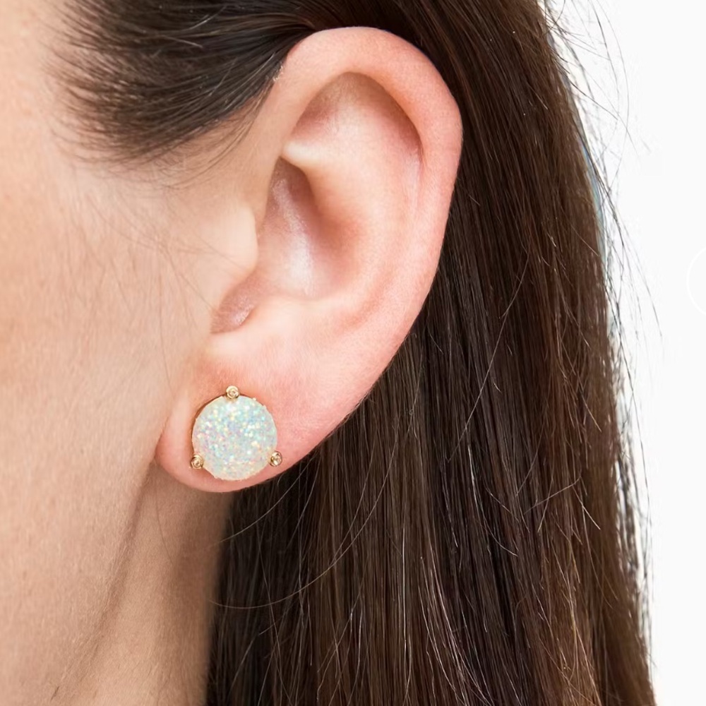 Kate Spade Rise And Shine Opal Glitter Studs - Picture 4 of 7